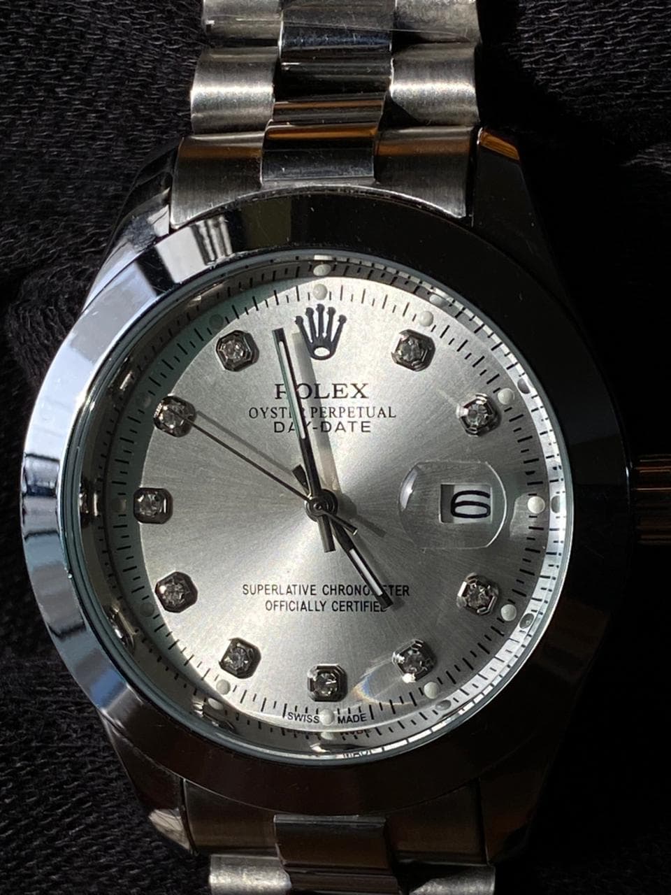Rolex Silver Ice DateJust Luxury Watch